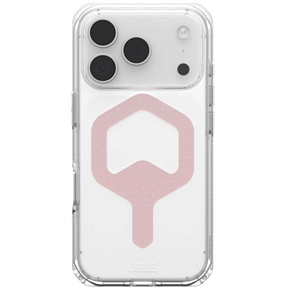 Handyhülle für iPhone 17 Pro, Urban Armor Gear Plyo Mag mit MagSafe, Transparent-Rosa