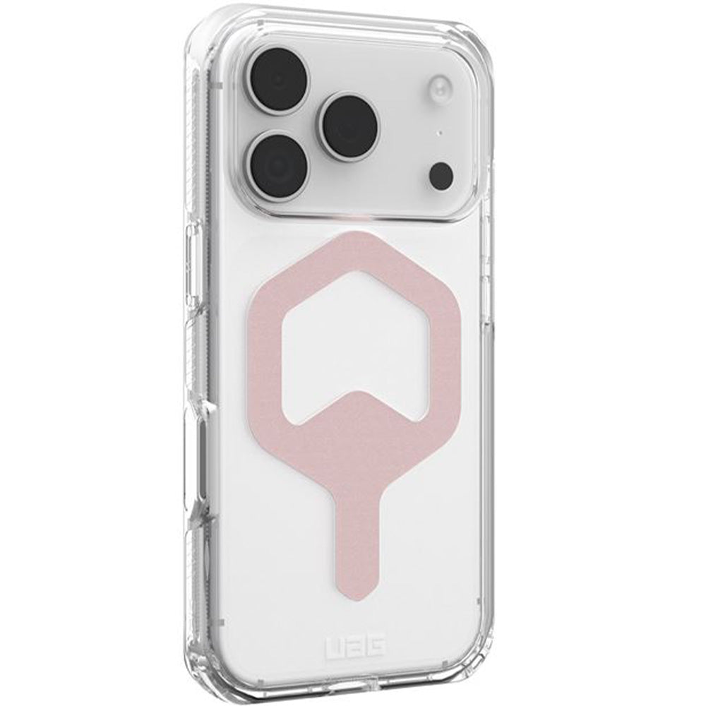 Handyhülle für iPhone 17 Pro, Urban Armor Gear Plyo Mag mit MagSafe, Transparent-Rosa