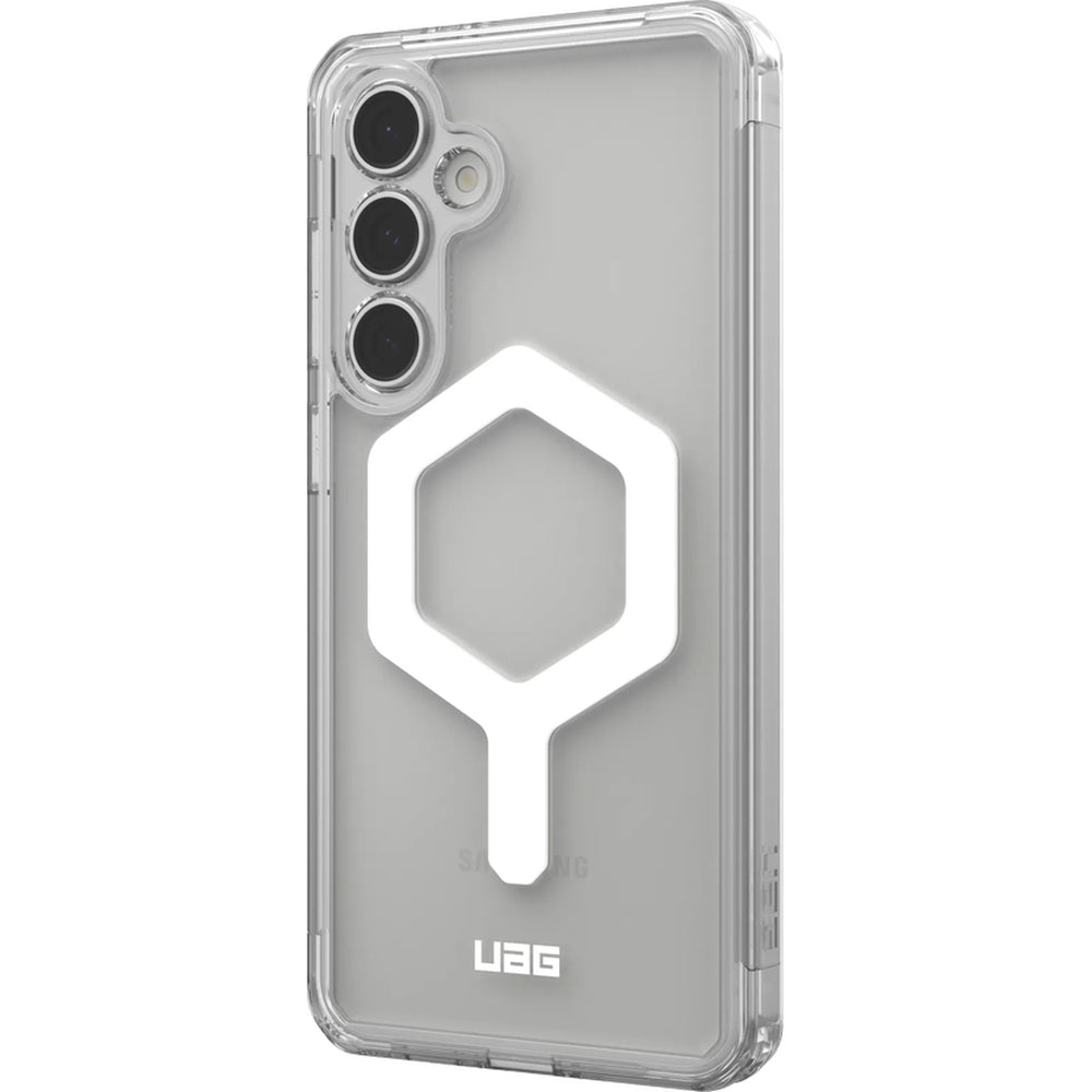 Handyhülle für Galaxy S24 FE, Urban Armor Gear Plyo Pro Magnetic, Transparent und Silber