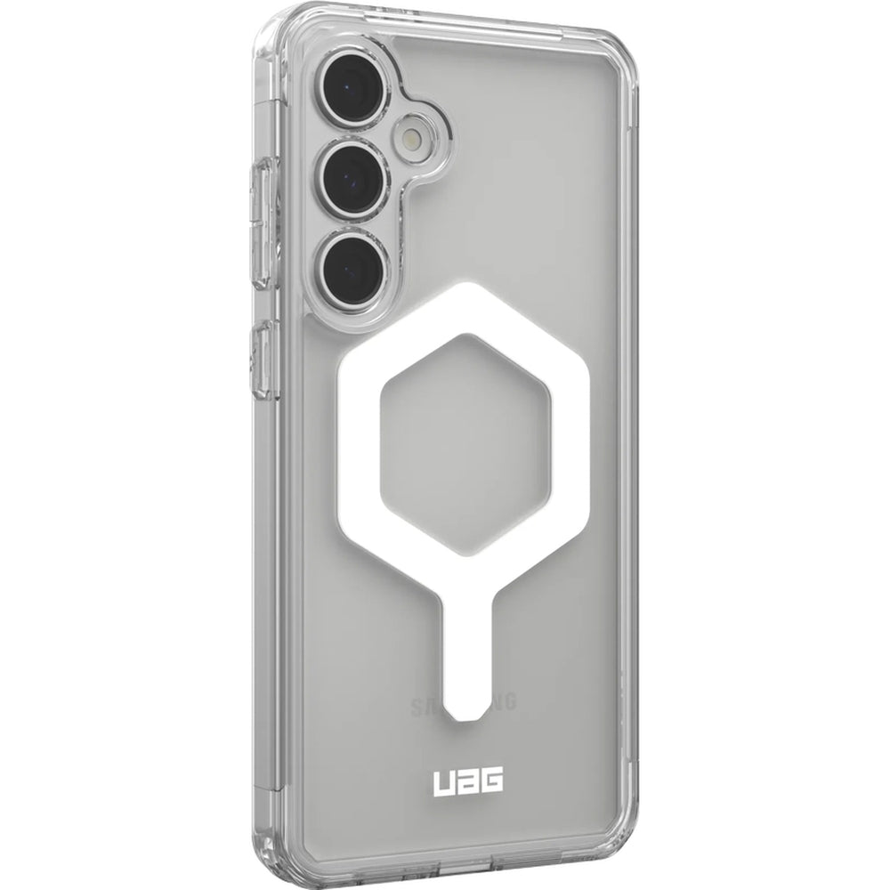 Handyhülle für Galaxy S24 FE, Urban Armor Gear Plyo Pro Magnetic, Transparent und Silber