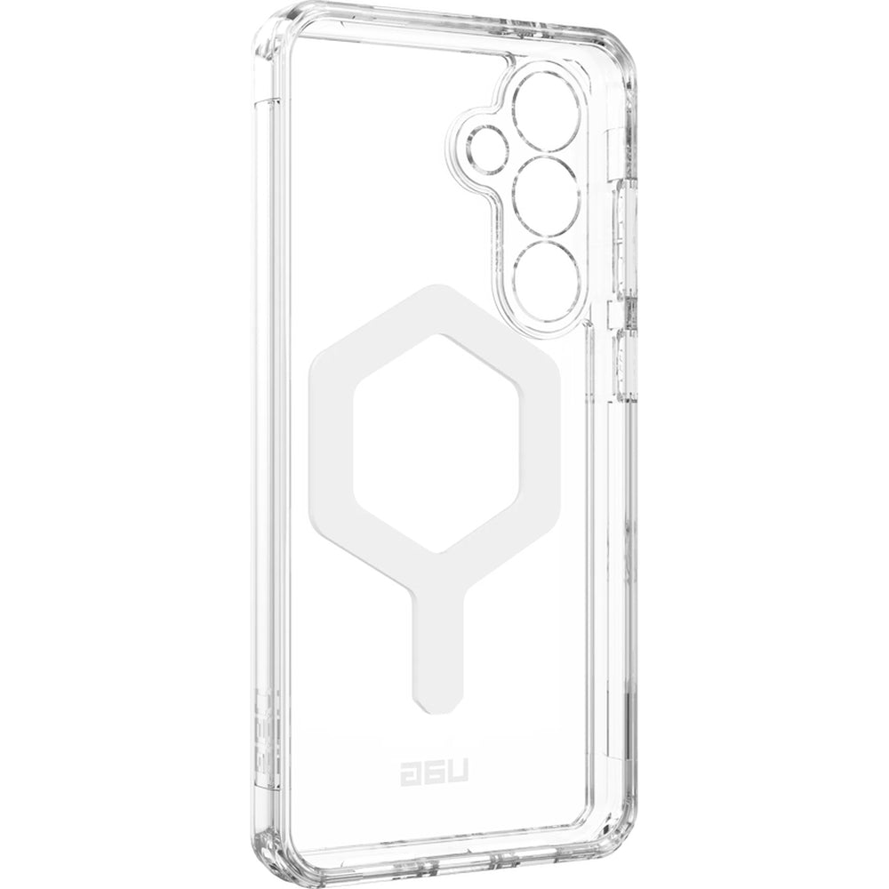 Handyhülle für Galaxy S24 FE, Urban Armor Gear Plyo Pro Magnetic, Transparent und Silber