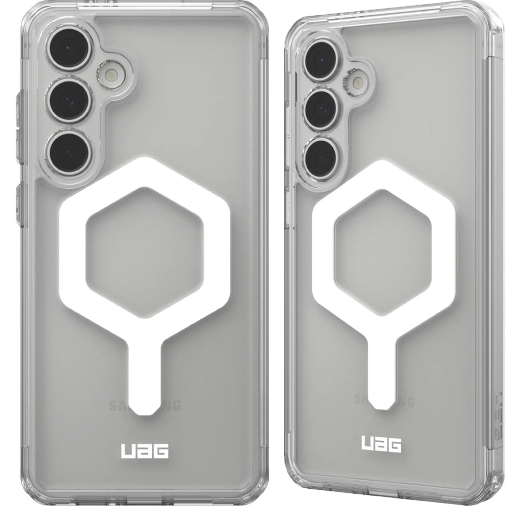 Handyhülle für Galaxy S24 FE, Urban Armor Gear Plyo Pro Magnetic, Transparent und Silber