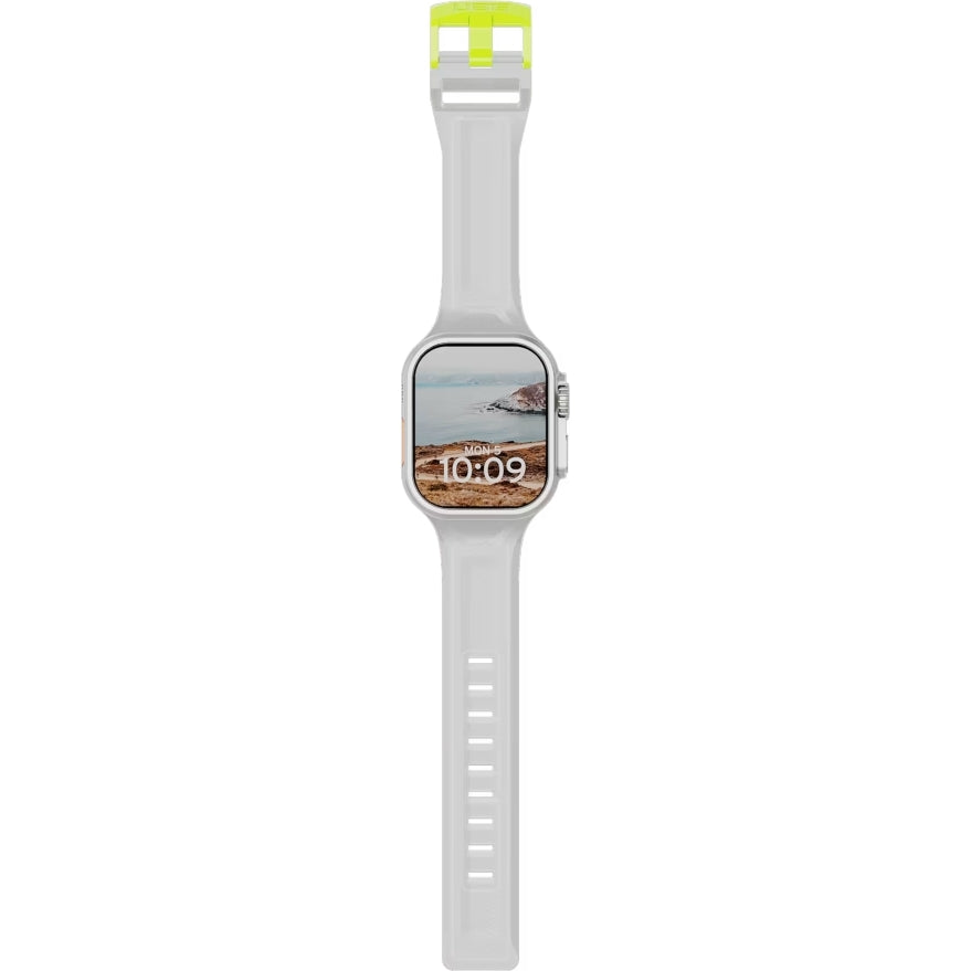 Armband für Apple Watch 49/46/45/44mm, Urban Armor Gear Scout, Rauchig mit Neon