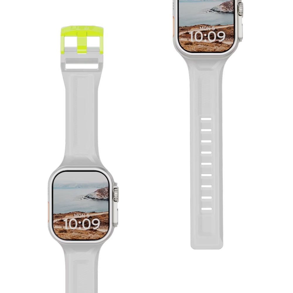 Armband für Apple Watch 49/46/45/44mm, Urban Armor Gear Scout, Rauchig mit Neon