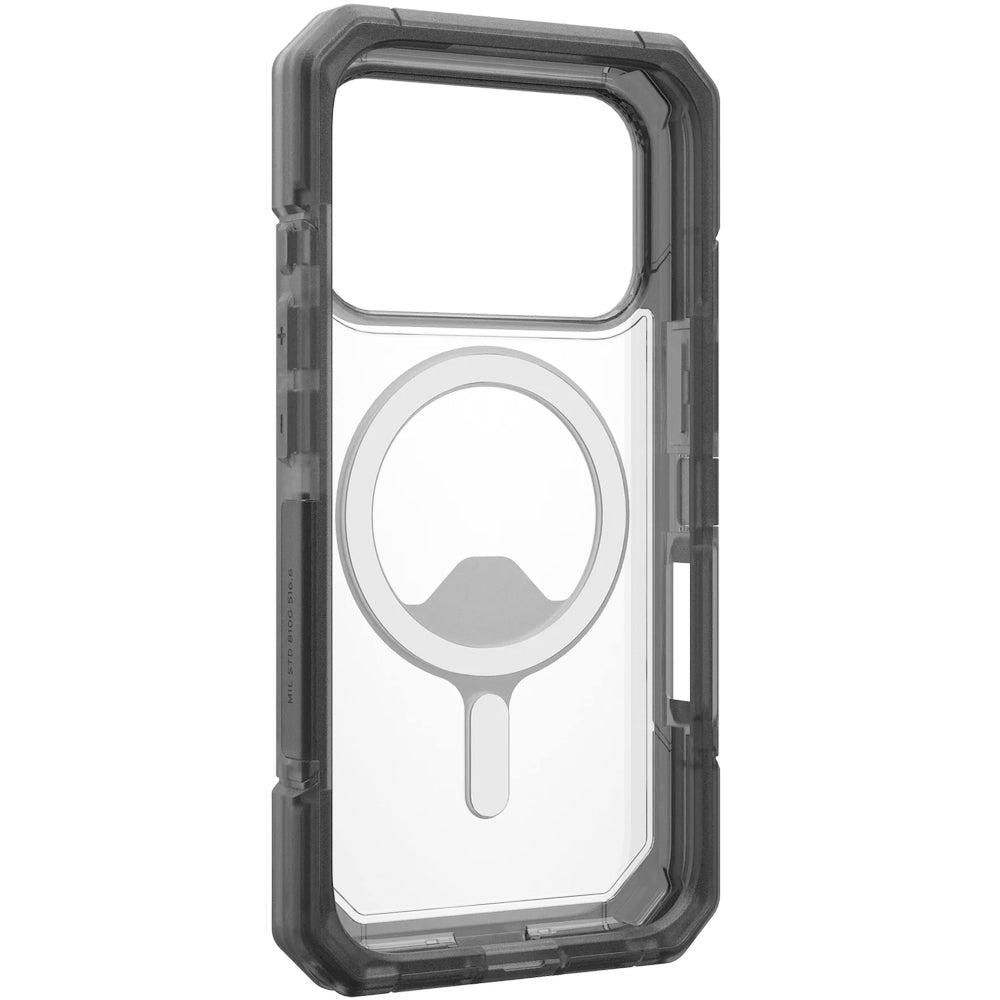 Handyhülle für iPhone 17 Pro, Urban Armor Gear Trooper Mag, Transparent mit schwarzen Rahmen