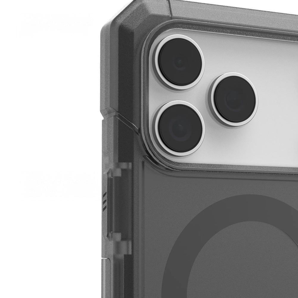 Handyhülle für iPhone 17 Pro Max, Urban Armor Gear Trooper Mag, Durchscheinend mit schwarzen Rahmen