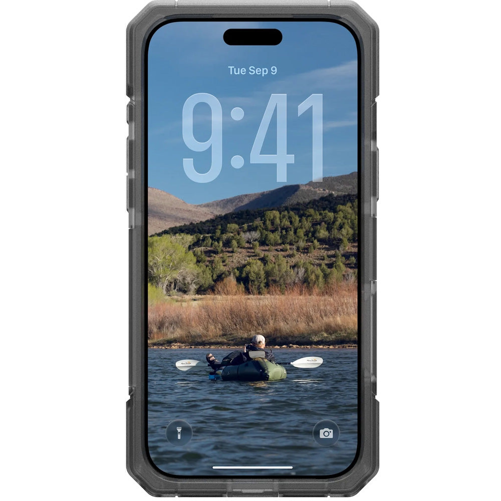 Handyhülle für iPhone 17 Pro Max, Urban Armor Gear Trooper Mag, Durchscheinend mit schwarzen Rahmen