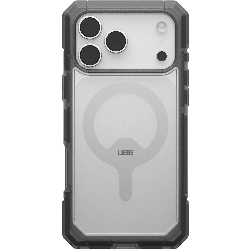 Handyhülle für iPhone 17 Pro Max, Urban Armor Gear Trooper Mag, Transparent mit schwarzen Rahmen