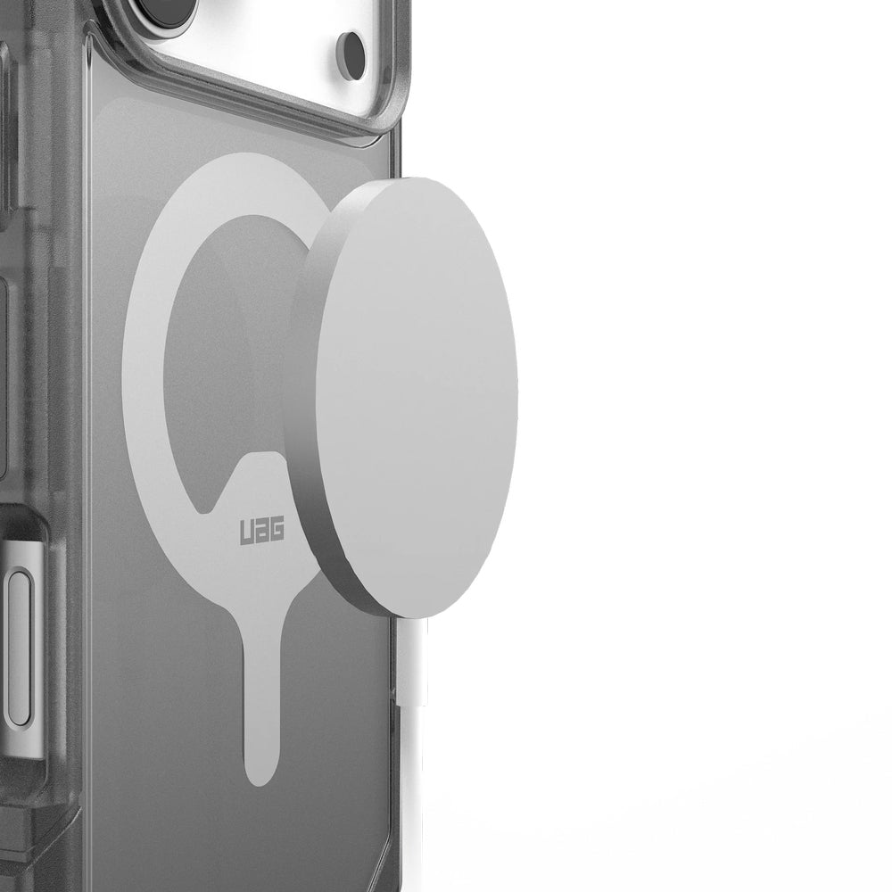 Handyhülle für iPhone 17 Pro Max, Urban Armor Gear Trooper Mag, Transparent mit schwarzen Rahmen