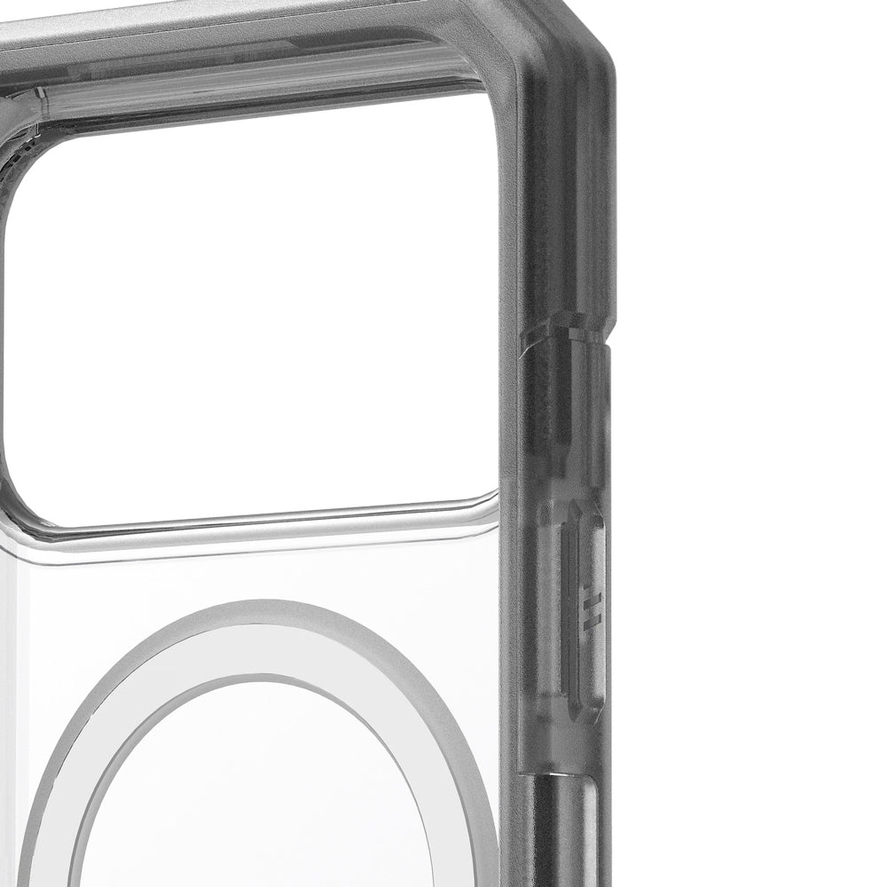Handyhülle für iPhone 17 Pro Max, Urban Armor Gear Trooper Mag, Transparent mit schwarzen Rahmen