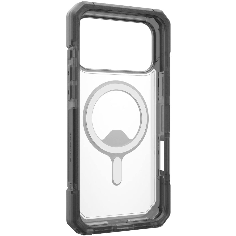 Handyhülle für iPhone 17 Pro Max, Urban Armor Gear Trooper Mag, Transparent mit schwarzen Rahmen