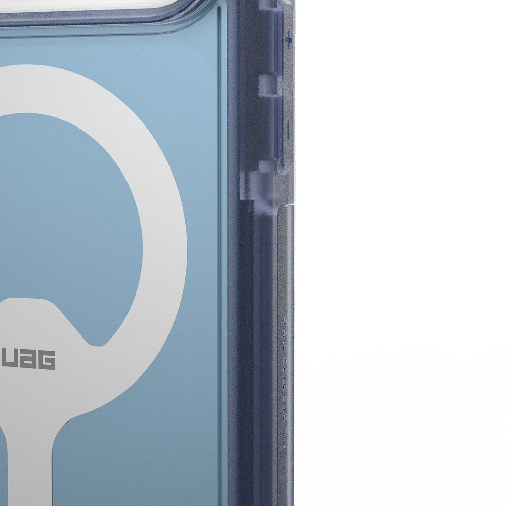 Handyhülle für iPhone 17 Pro Max, Urban Armor Gear Trooper Mag, Blau und Transparent