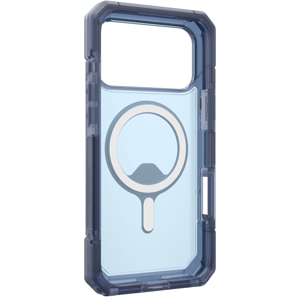 Handyhülle für iPhone 17 Pro Max, Urban Armor Gear Trooper Mag, Blau und Transparent