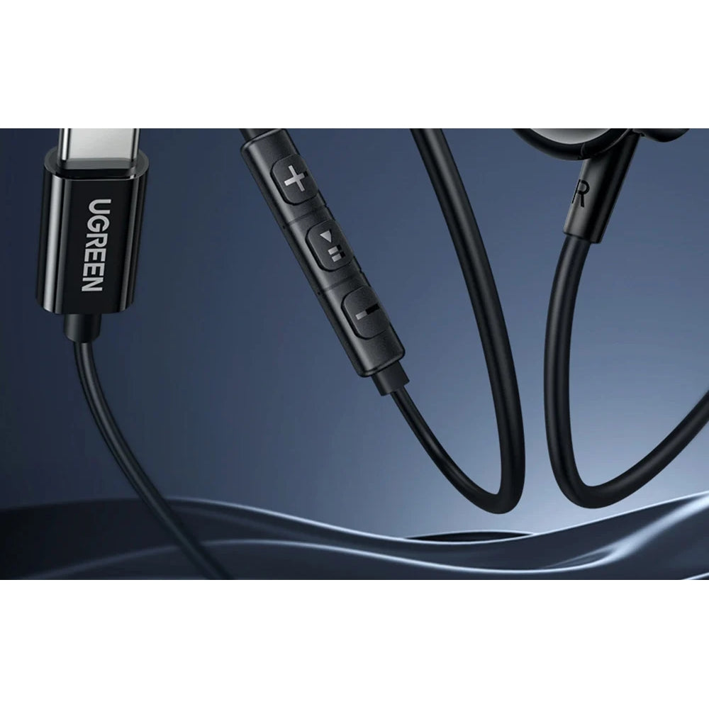 Kabelgebundene In-Ear-Kopfhörer mit USB-C, Ugreen EP106, Schwarz