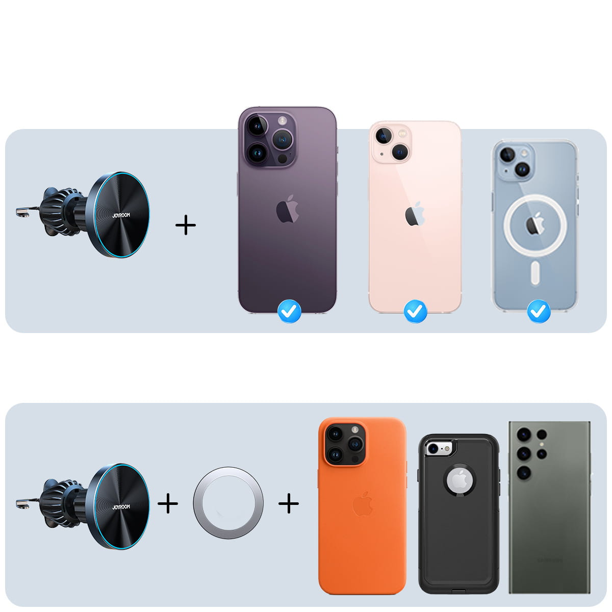 Magnetische Handy-Halterung für das Lüftungsgitter 15W, Joyroom JR-ZS240 Pro, Schwarz
