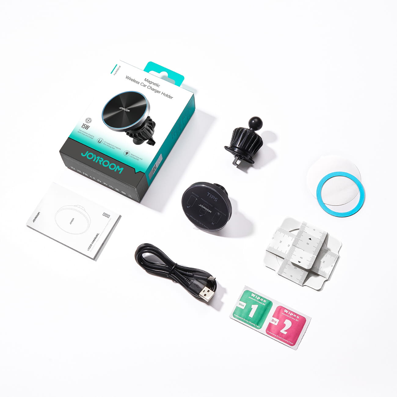 Magnetische Handy-Halterung für das Lüftungsgitter 15W, Joyroom JR-ZS240 Pro, Schwarz