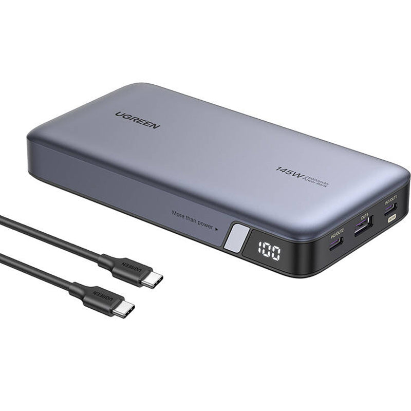 Power Bank PB205 25000mAh, PD 145W, 1x USB-A, 2x USB-C, Ugreen, Grau