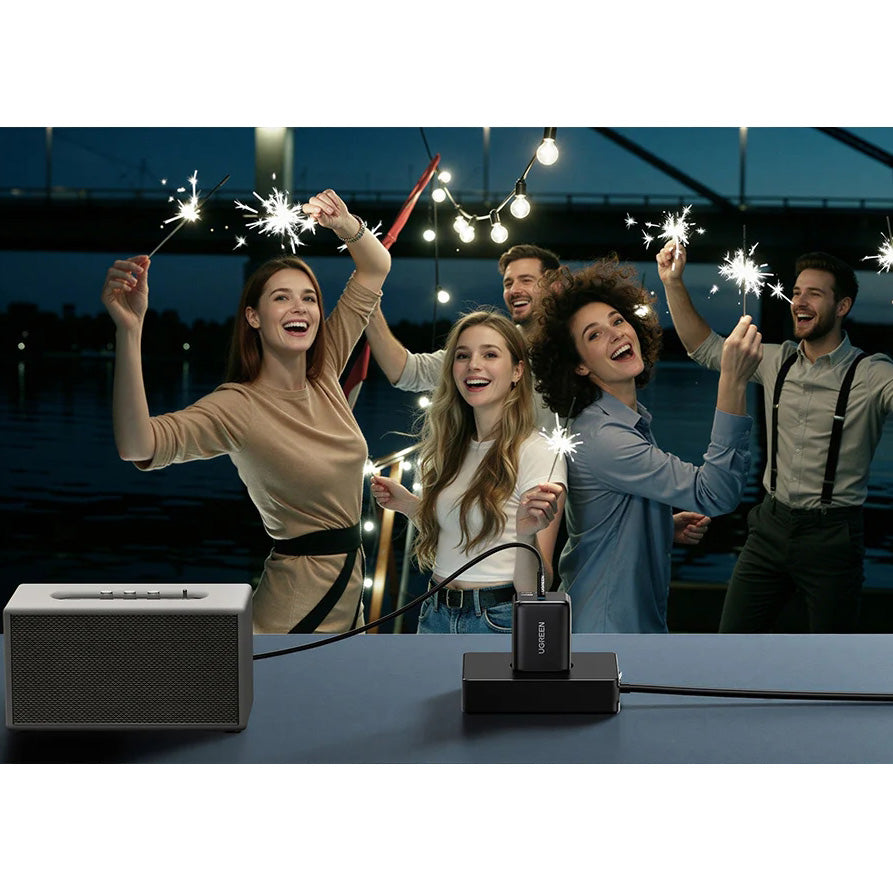 Adapter Bluetooth 6.0 Audio-Empfänger, 3.5 mm Klinke, UGREEN BT523, Schwarz
