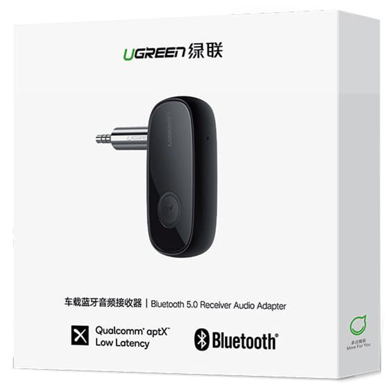 Audio-Receiver Audio AUX aptX, aptX LL Mini-jack für Kopfhörer, Bluetooth 5.0, Ugreen, Schwarz