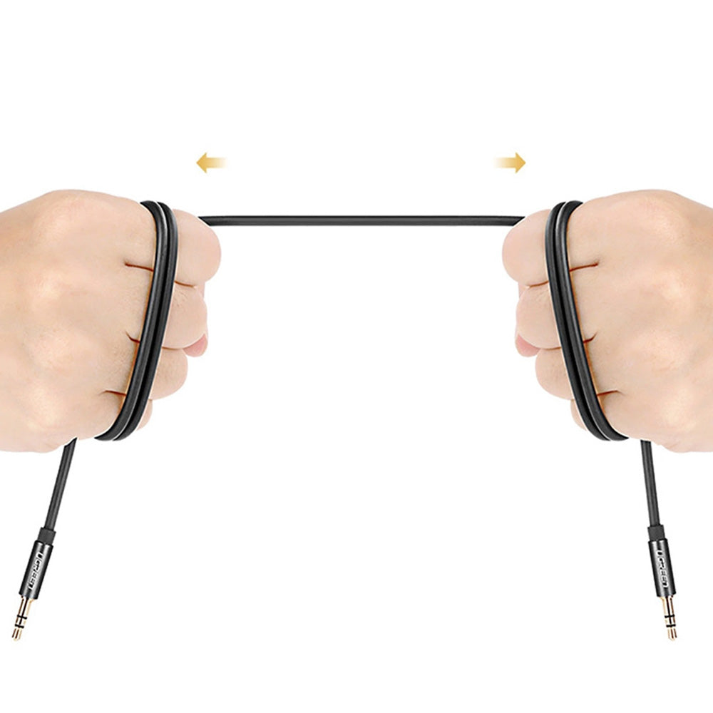 Kabel AUX 3,5 mm Mini Jack (2x männlich), 3m, Ugreen AV119, Schwarz-Grau