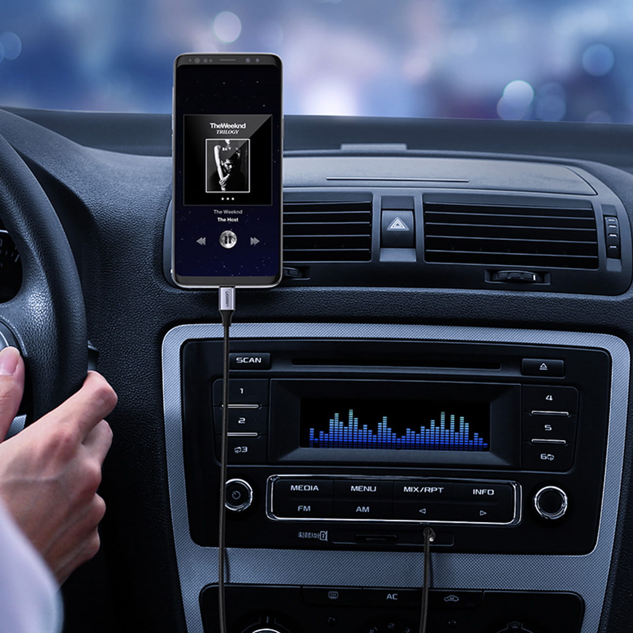 Ugreen Kabel USB-C - Audio AUX 3,5 mm Mini-jack 1m, Grau