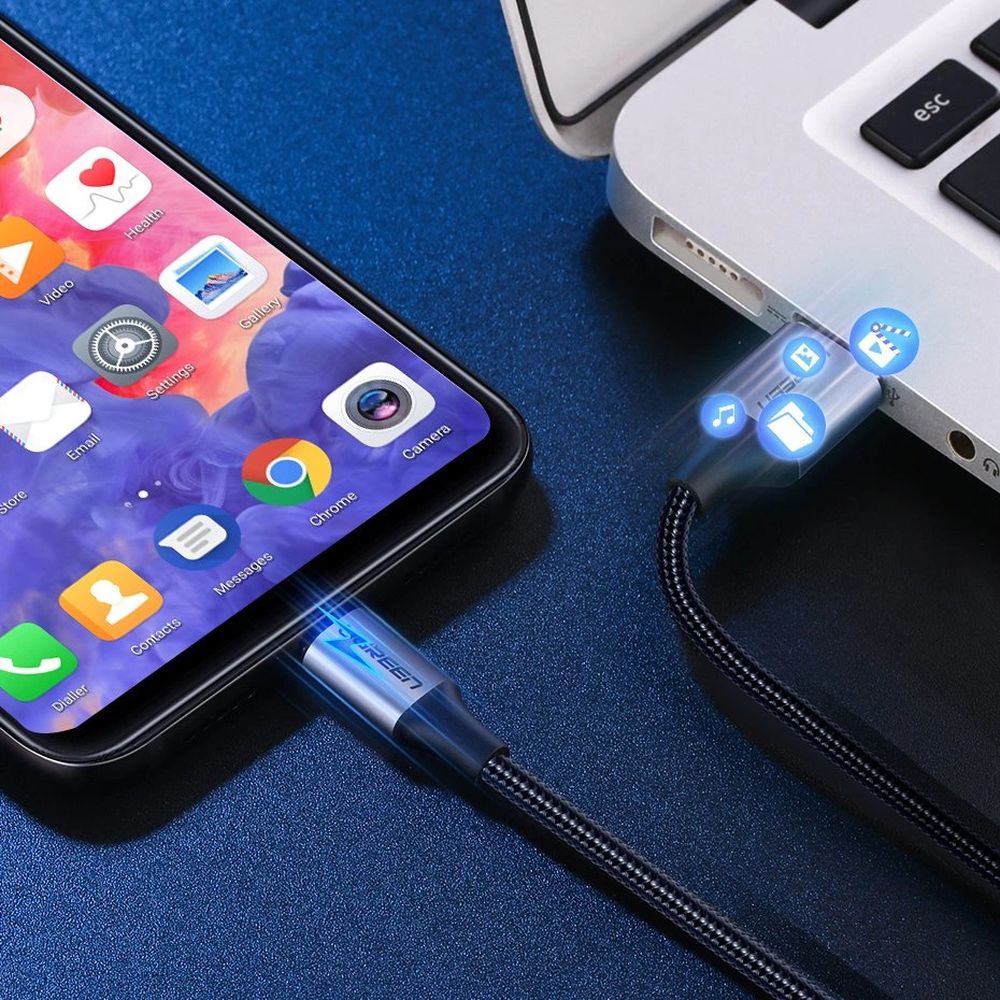 Ugreen 60126 USB - USB-C QC 3.0 Kabel, 1 m, 3A, Grau