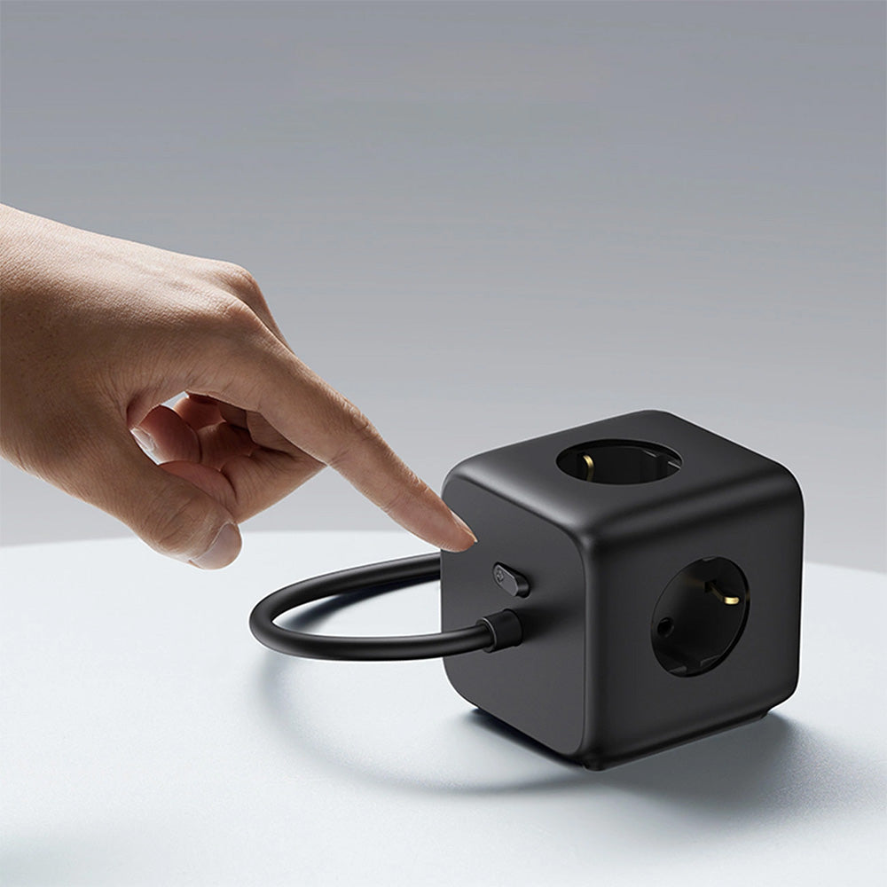 Steckdosenleiste/Verlängerungskabel USB 65W / AC 3680W, 2x USB-A, 2x USB Typ C, 3x Schuko (F), Ugreen CD268, Schwarz
