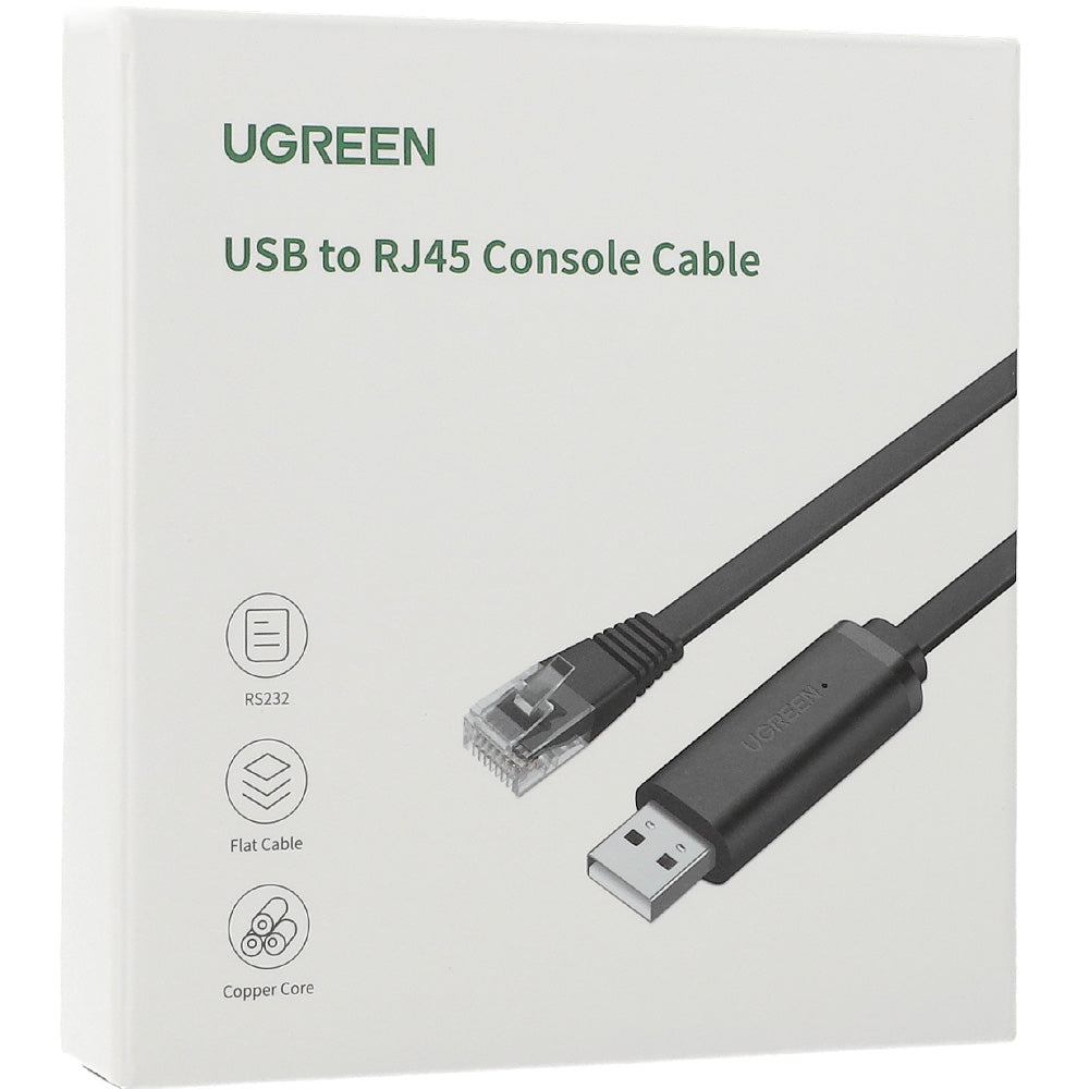 Adapter USB-A 2.0 zu 1Gb Ethernet RJ45, Ugreen CM204, Schwarz