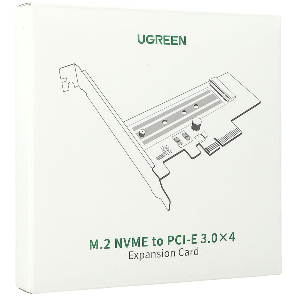 Erweiterungskarte, Adapter PCIe 3.0 x4 für M.2 NVMe M, M+B-Key, Ugreen CM302, Schwarz