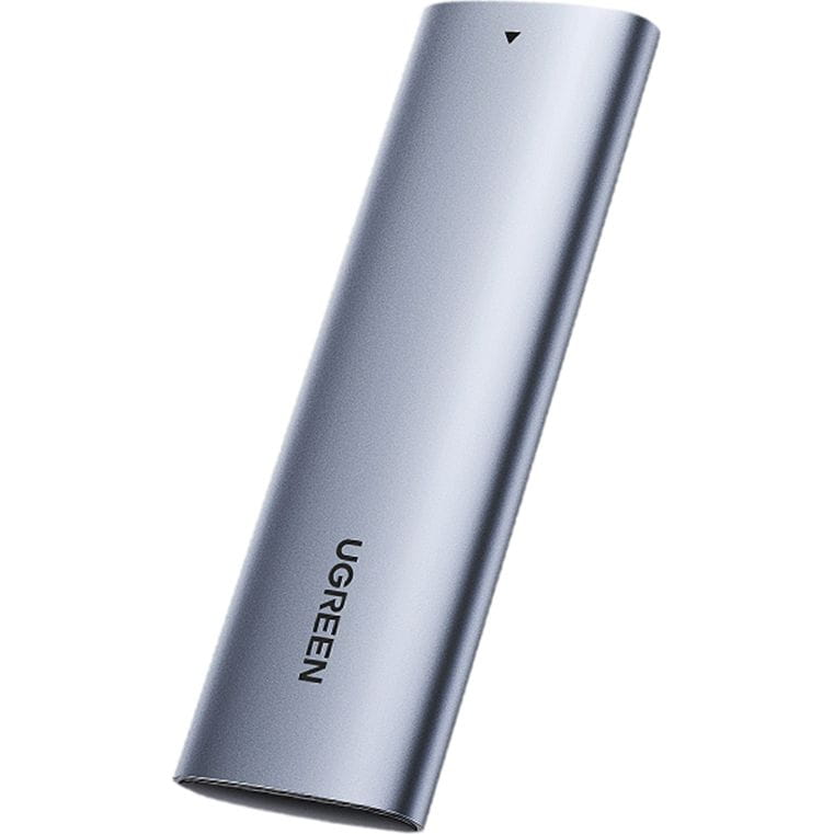 SSD-Gehäuse mit USB-C-Kabel 0,5 m, Ugreen CM400, M.2 B-Key SATA 3.0 5Gbps, Grau