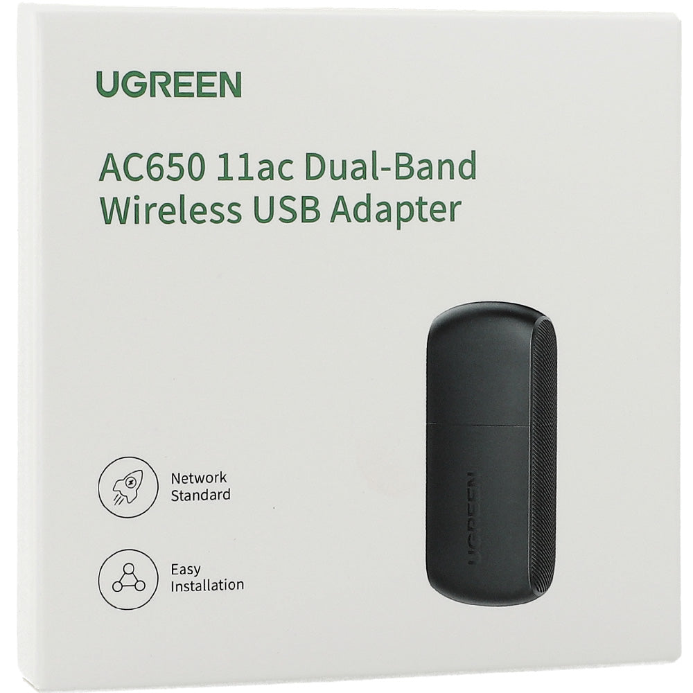 Netzwerkadapter USB-A, Ugreen CM448, 650Mb/s, 2.4/5GHz, Schwarz
