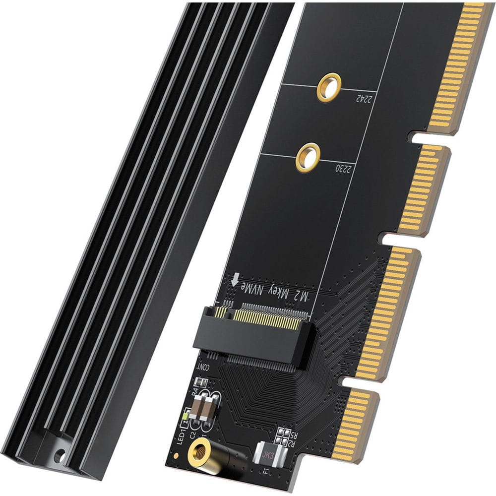 Erweiterungskarte, Adapter PCIe 4.0 x16 für M.2 NVMe M-Key, Ugreen CM465, Schwarz