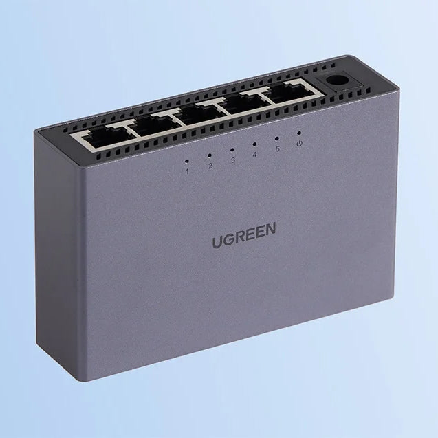 Switch Gigabit Ethernet 5-Port 1Gb/s, 5x RJ45, Ugreen CM633, Grau