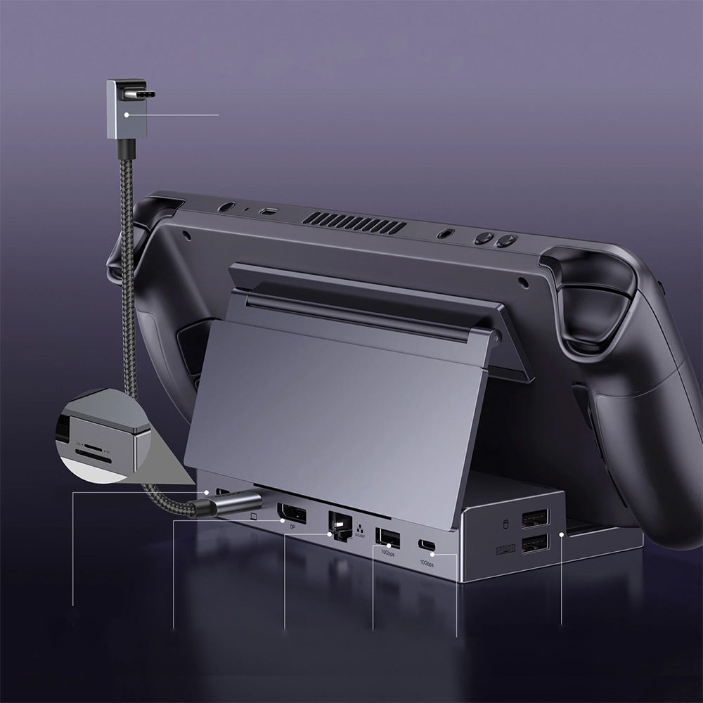 Dockingstation, Untersetzer USB-C zu DisplayPort 4K/120 Hz, RJ45, USB, SD/TF, Ugreen CM800, Grau