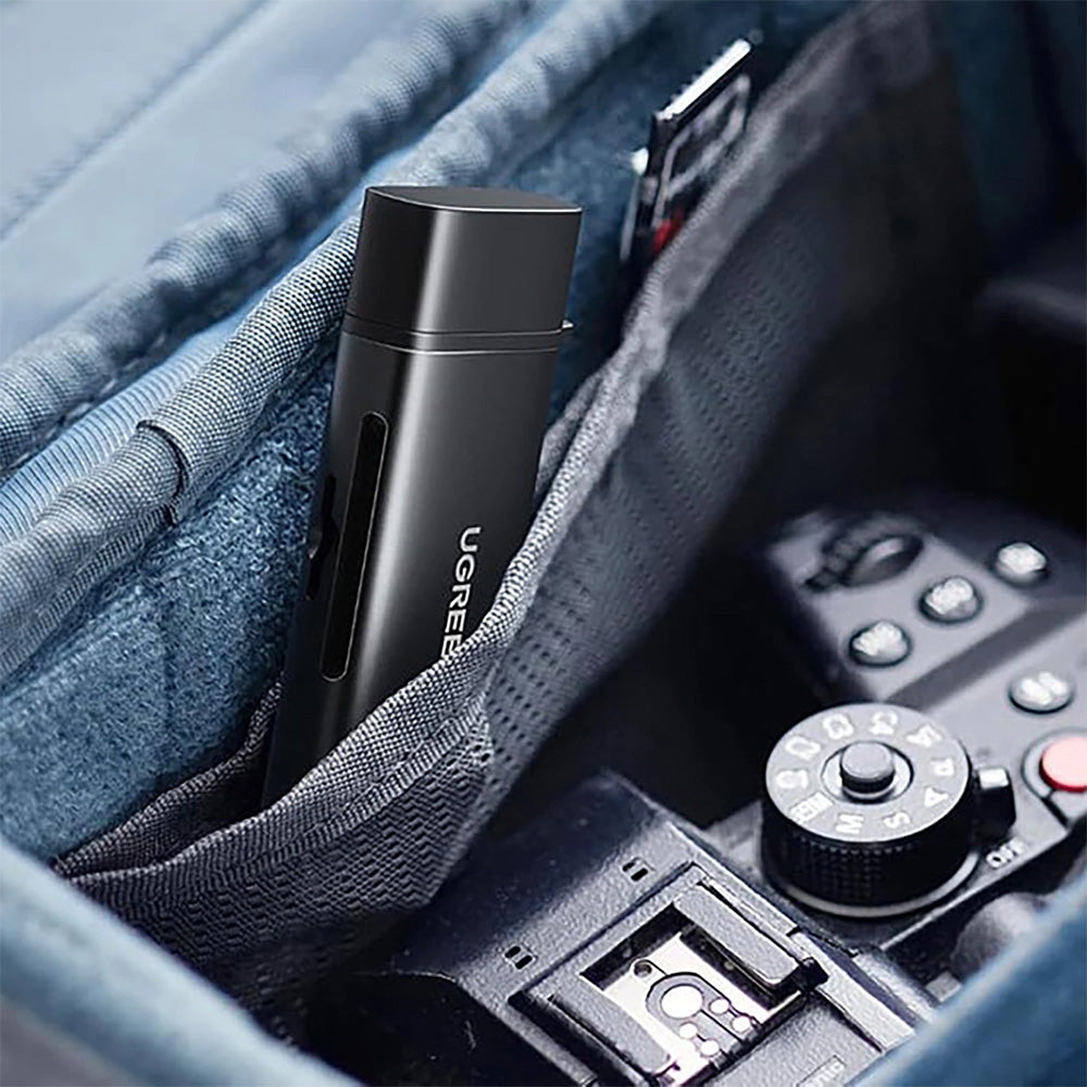 Adapter, SD / microSD Kartenleser für USB 3.0 und USB-C, Ugreen CM803, Schwarz