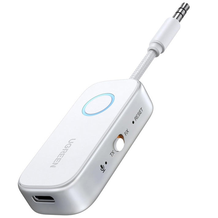 Audio Transmitter, Bluetooth 5.4 mit 3.5 mm Klinke AUX, Ugreen CM872, Weiß