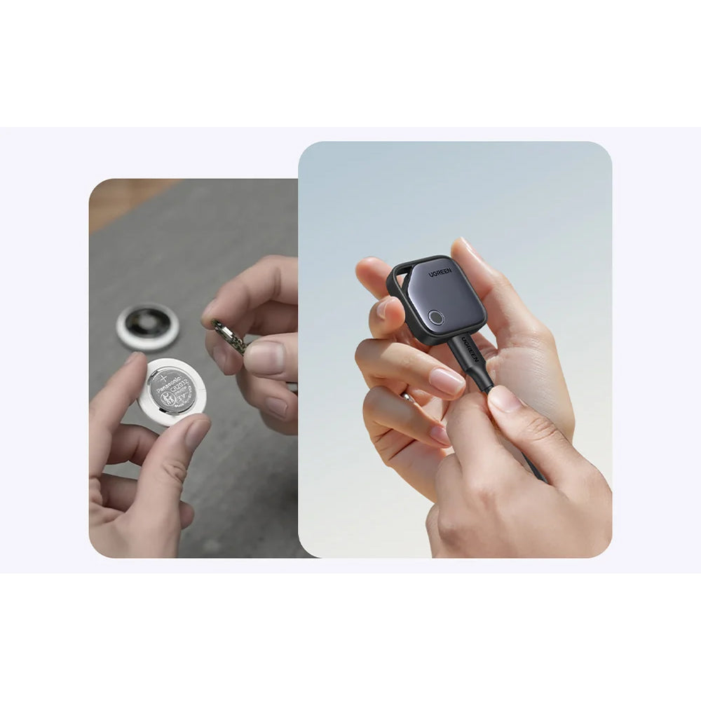 Tracker mit Apple Find My, Ugreen Smart Find CM919 v2, Bluetooth, USB-C, Grau