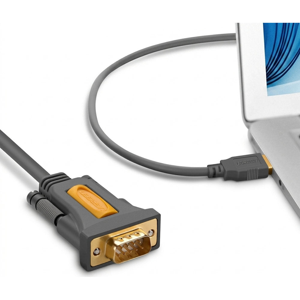 Kabel USB-A auf DB9 RS-232, 3 m, Ugreen CR104, Grau