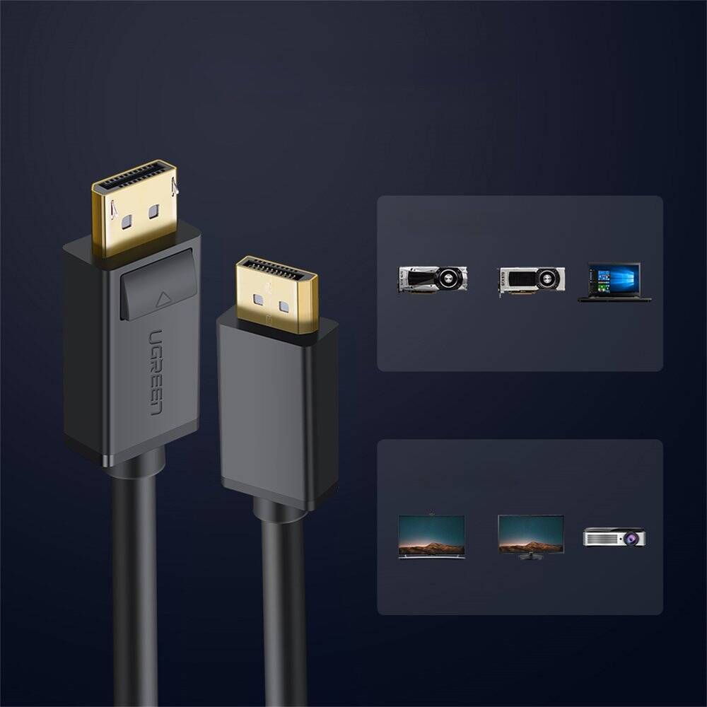 Kabel Ugreen DP102 DisplayPort 4K 1m, Schwarz