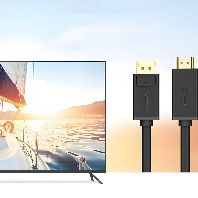Unidirektionales Kabel DisplayPort zu HDMI, 4K, UHD, 3 m, Ugreen DP101, Schwarz
