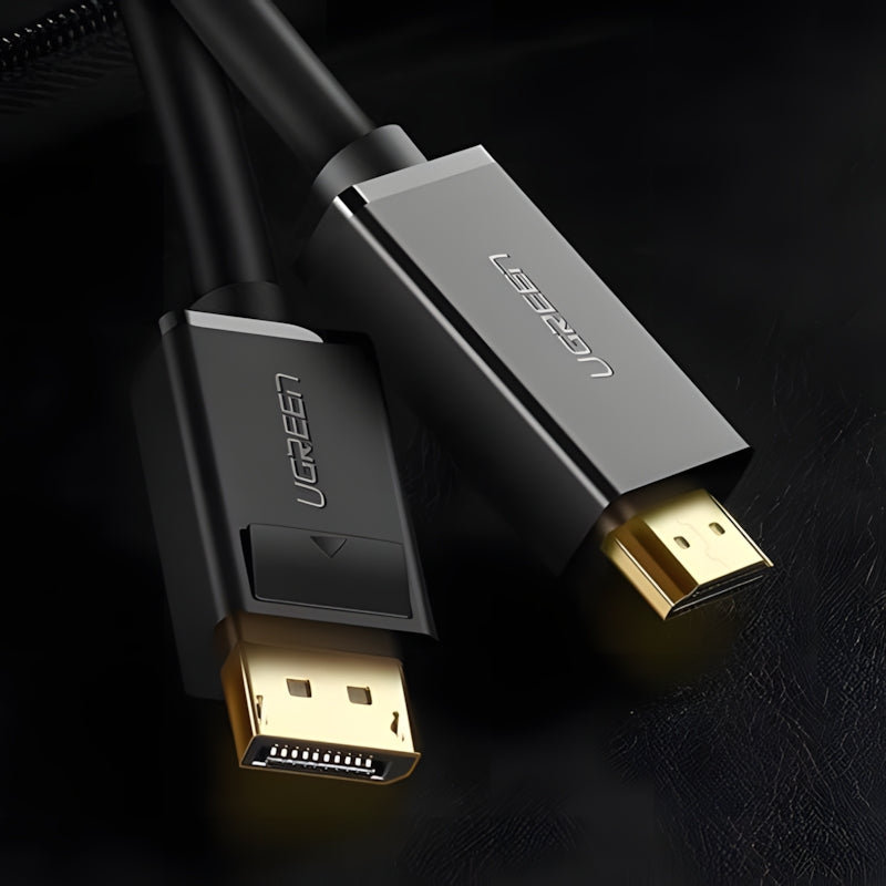 Unidirektionales Kabel DisplayPort zu HDMI, 4K, UHD, 3 m, Ugreen DP101, Schwarz