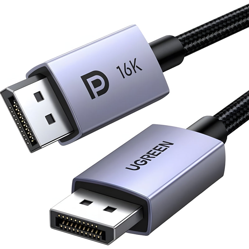 Kabel DisplayPort 2.1, 16K / 60Hz, 80Gbps, 2 m, Ugreen DP118, Grau