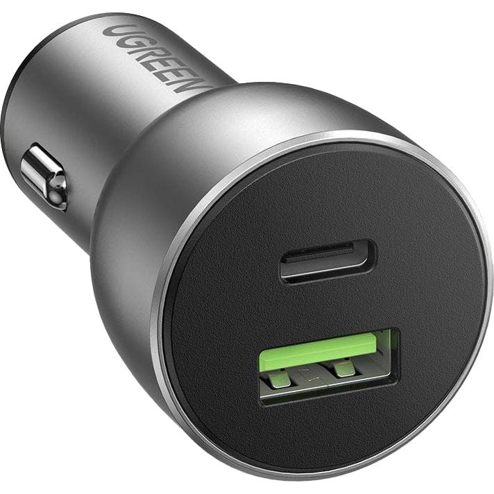 Autoladegerät Ugreen CD213 36W, USB-C / USB-A, QC 3.0, Grau