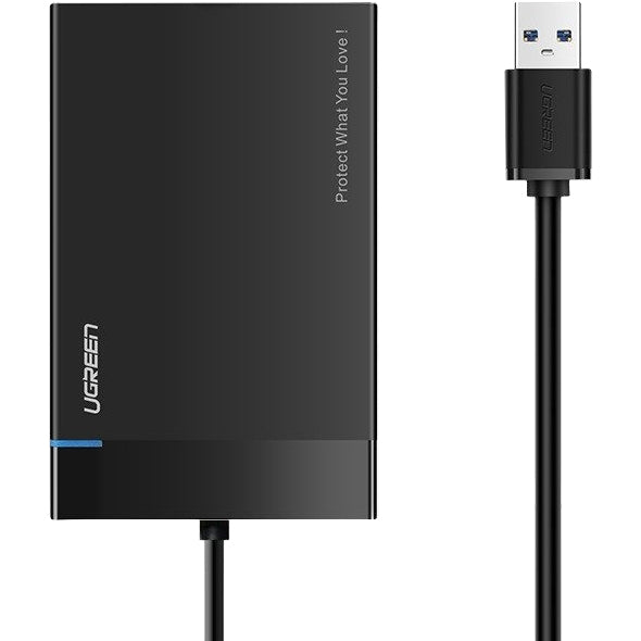 Festplattengehäuse 2.5" SATA auf USB-A 3.0 5Gb/s, Ugreen US221, Schwarz