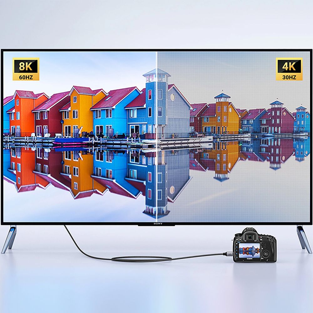 Kabel mini HDMI zu HDMI, 8k, 1 m, Ugreen HD163, Grau
