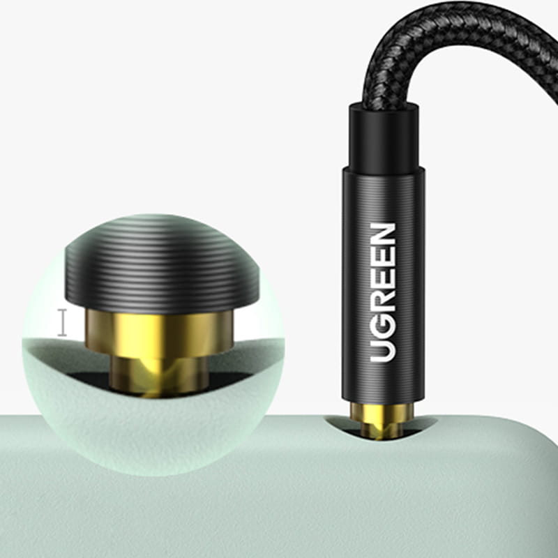 Kabel Ugreen AUX 3,5 mm Mini Jack(2x Stecker), 1m AV112, Schwarz