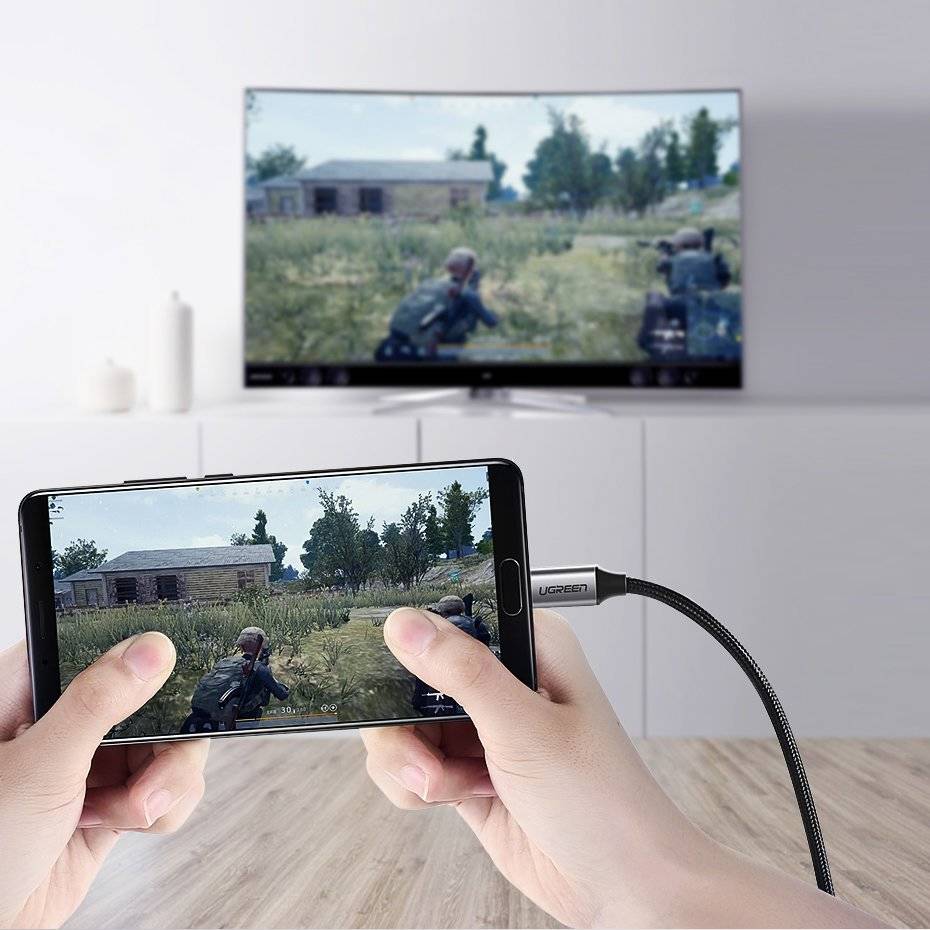 Kabel HDMI zu USB-C Ugreen, 4K / 60 Hz, 1.5 m, Grau und Schwarz