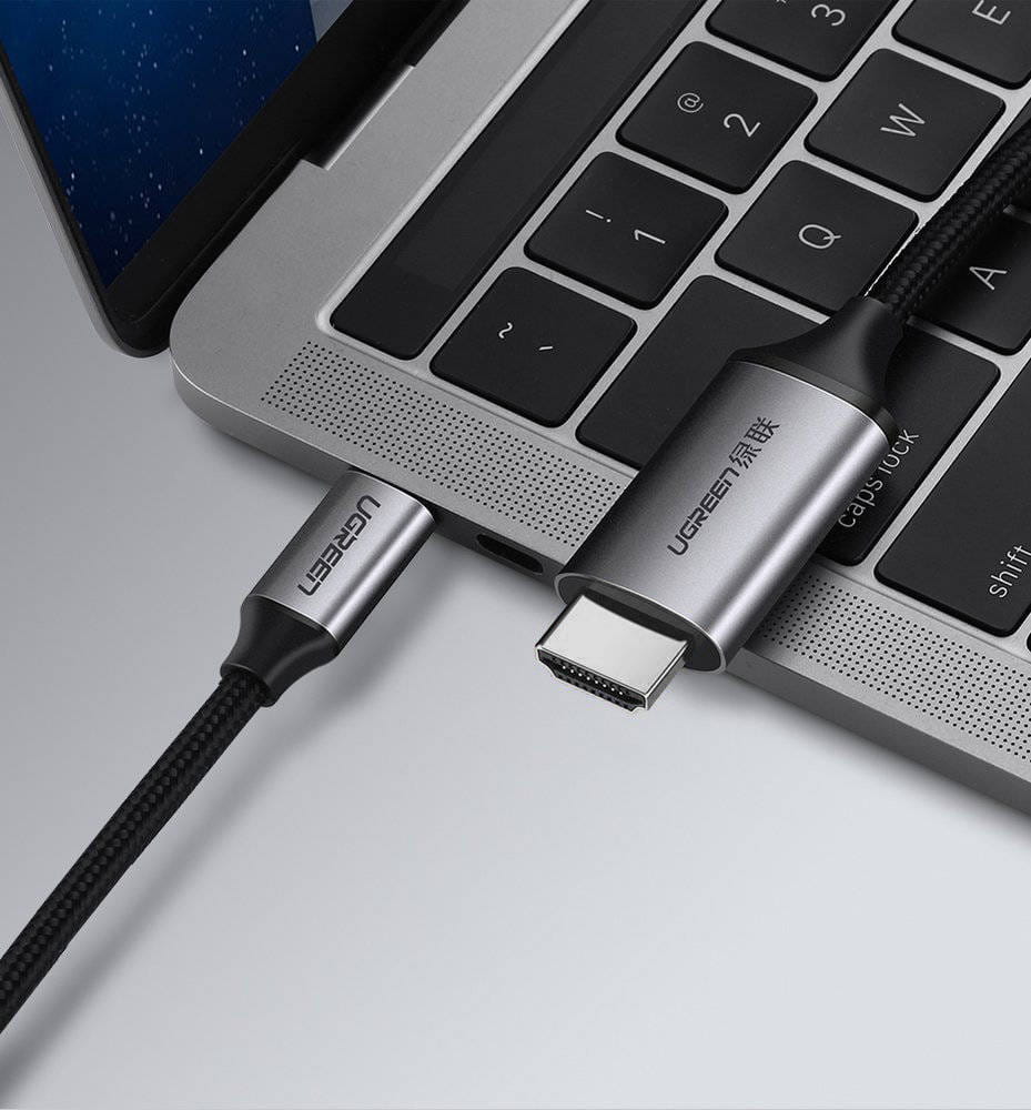 Kabel HDMI zu USB-C Ugreen, 4K / 60 Hz, 1.5 m, Grau und Schwarz