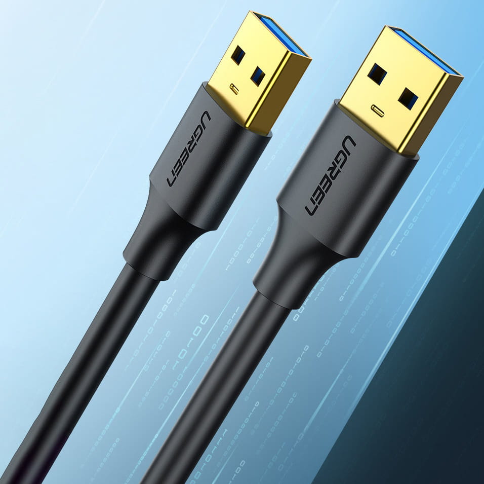 Kabel Ugreen USB 3.0 / USB-A (Typ A Stecker), 5 Gbps, 3 m, Schwarz