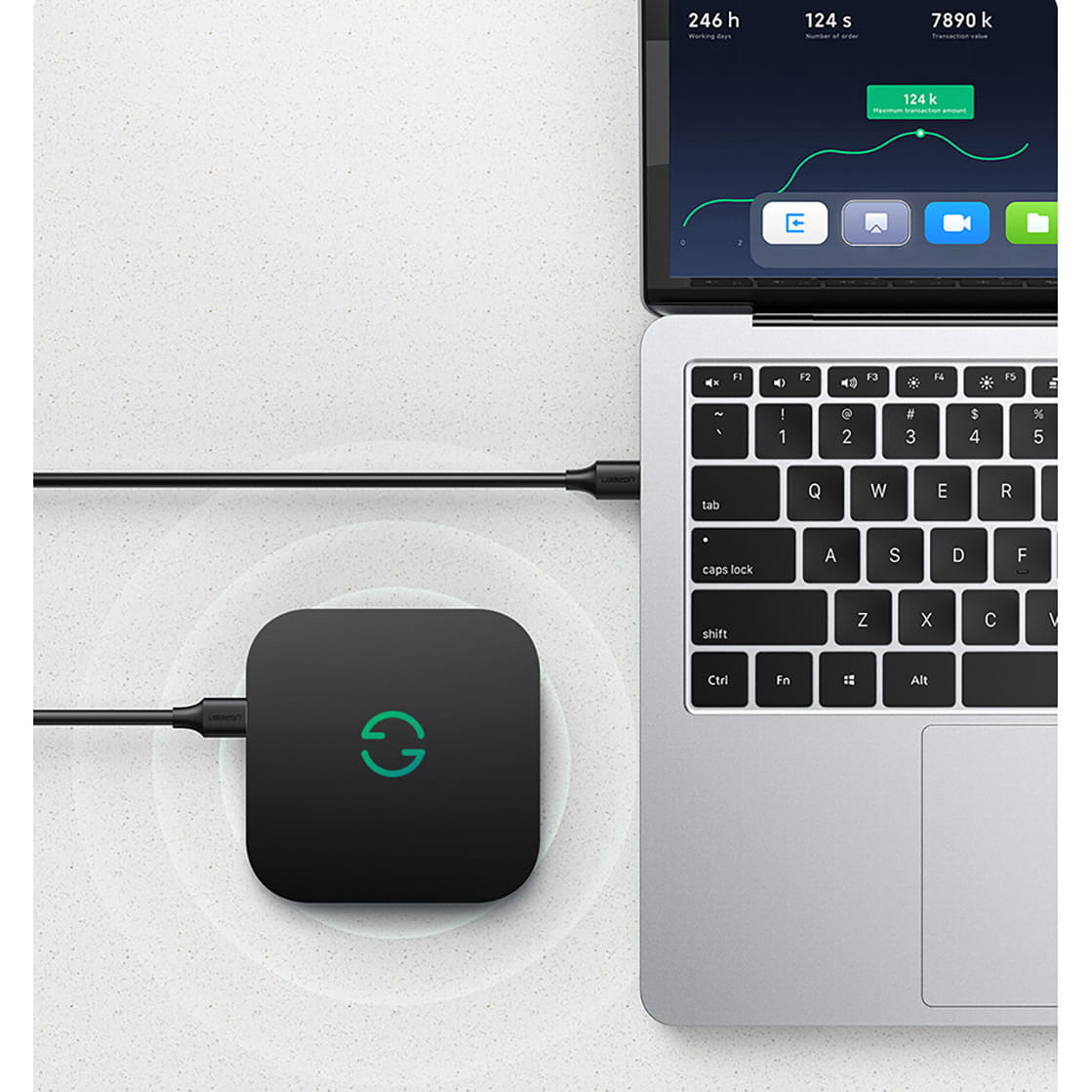Kabel Ugreen USB 3.0 / USB-A (Typ A Stecker), 5 Gbps, 3 m, Schwarz